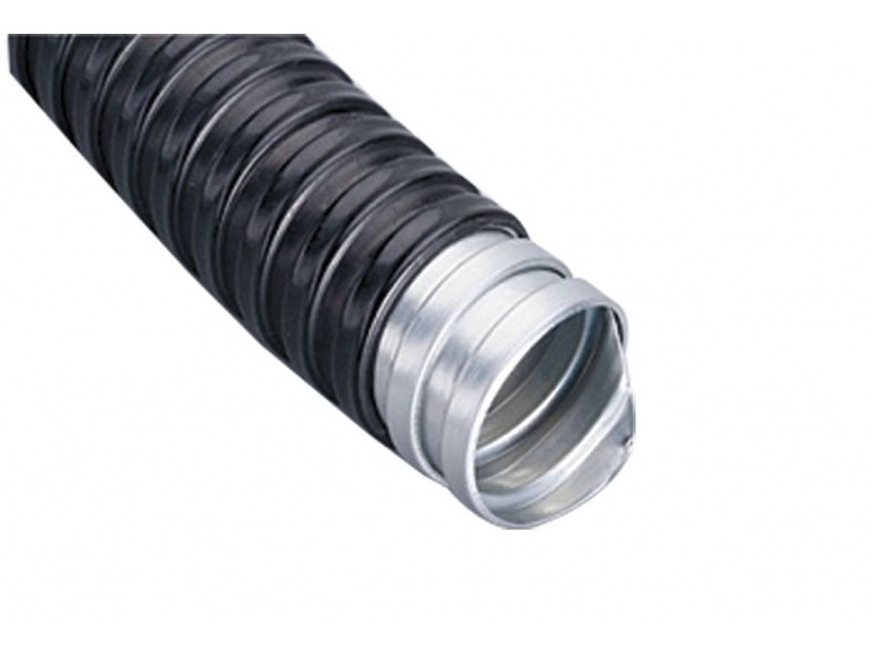 Металлорукав в ПВХ нг оболочке РЗ-Ц (оцинкованная сталь), d 20мм , 50м, черный